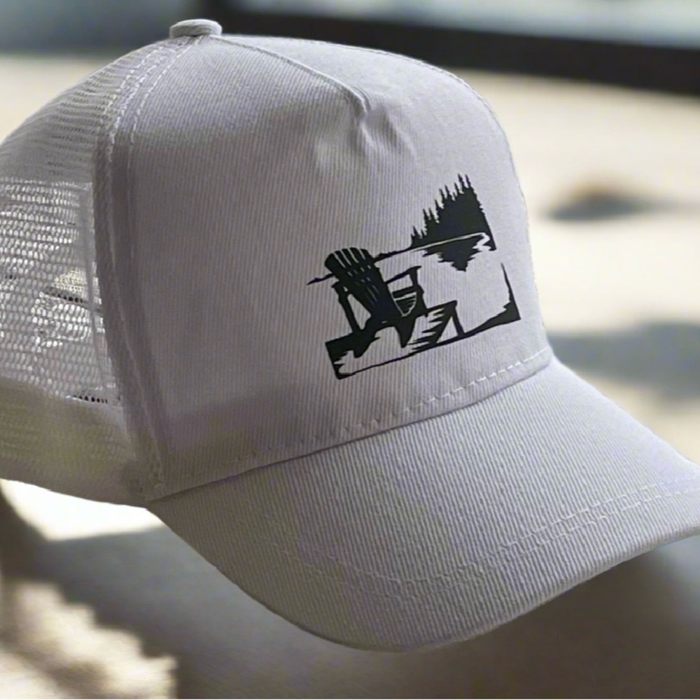“Life’s a beach” white trucker hat